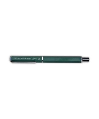Gēla pildspalva Planner, From Latvia with love, Green, Roller pen, Manilla