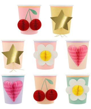 Papīra krūzītes Happy Icons Cups, 8 gab , Meri Meri