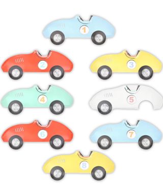 Papīra šķīvju komplekts Race Car, 8 gab, Meri Meri
