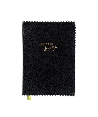 Piezīmju grāmata Be the change, Black, Leatherette, punktotas lapas