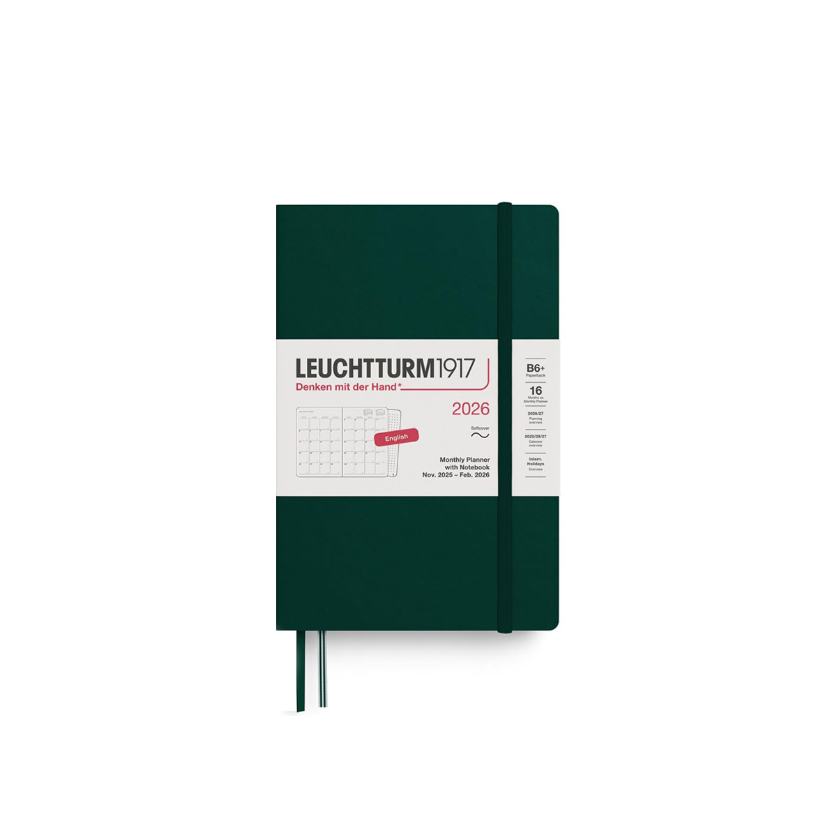 Planotajs-2026,-Monthly-&-Notebook,-Paperback,-B6+,-Softcover,-Leuchtturm