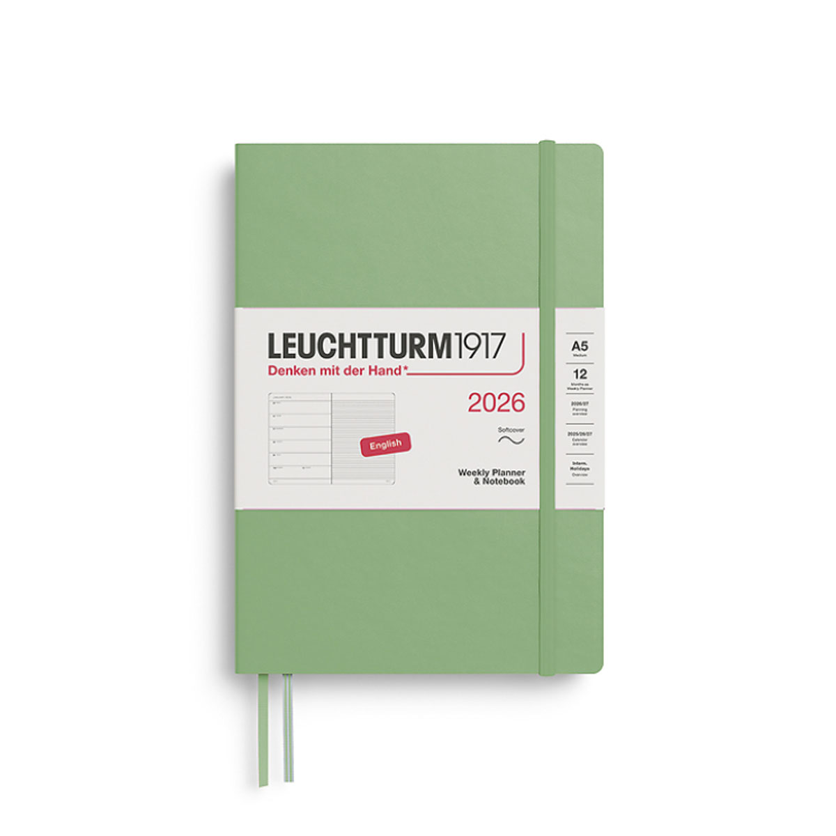 Planotajs-2026,-Sage,-A5,-Weekly-&-Notebook,-Leuchtturm1917