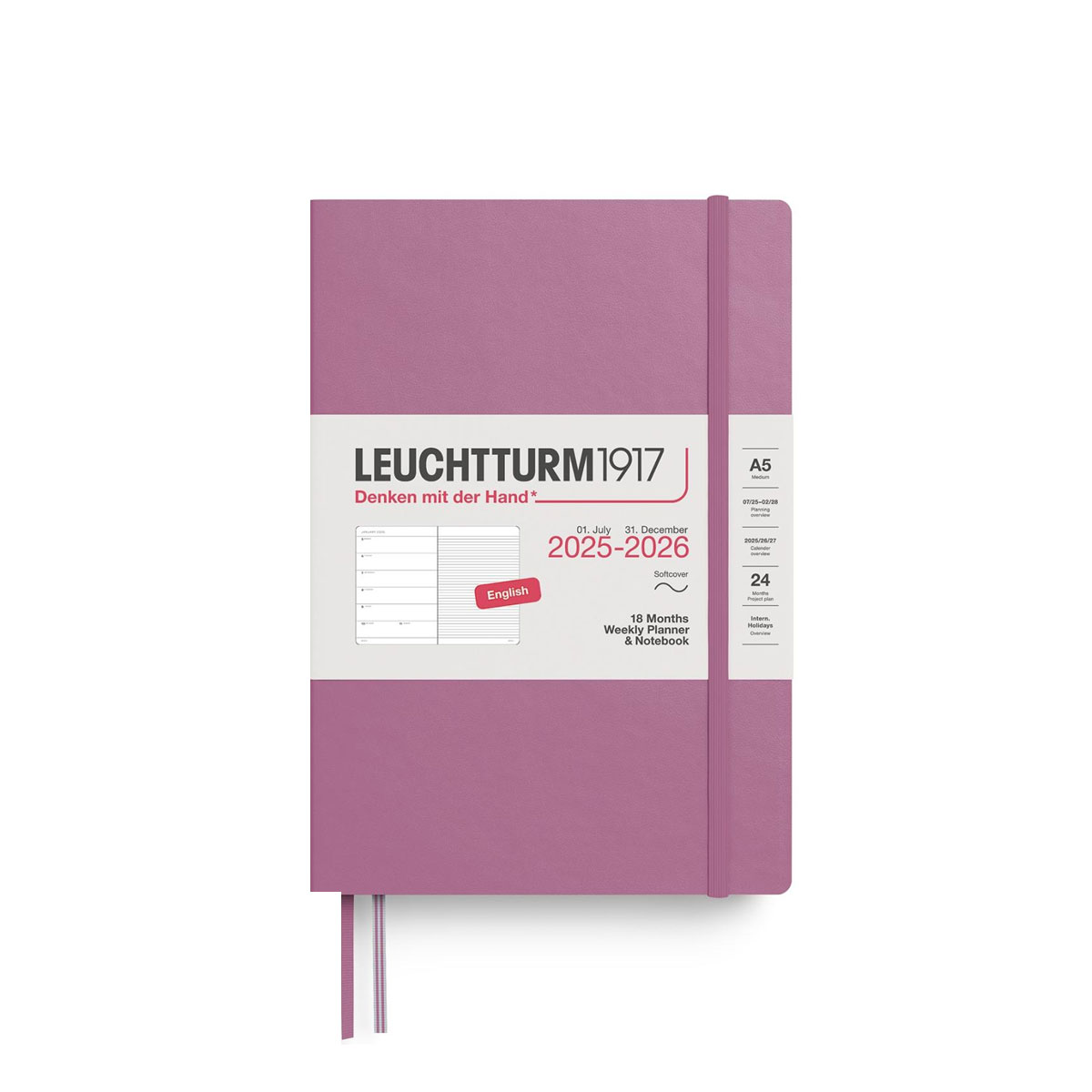 Planotajs-2026,-Weekly,-18-months,-Dusty-Rose,-Softcover,-Leuchtturm1917