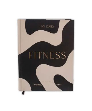 Plānotājs Fitness Planner, Workout and Meal Planner, Curve, Blush and Gold