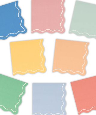 Salvetes Mixed Wavy Line Small Napkins, 16 gab., Meri Meri
