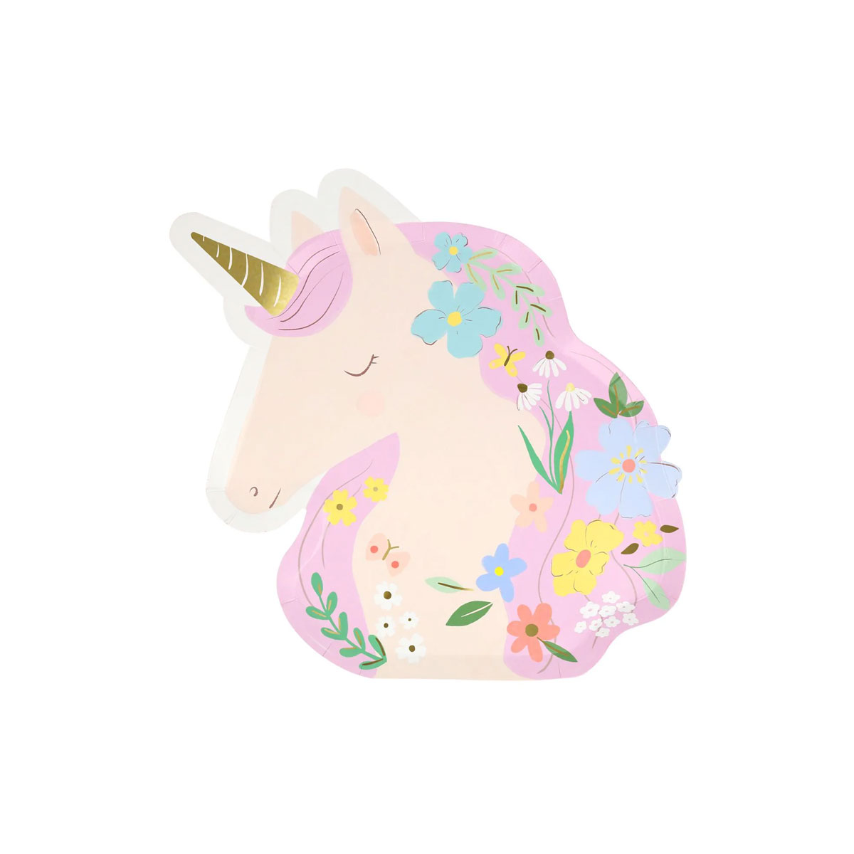Skivji-Meadow-Unicorns-Shaped-Plates,-8-gab.,-Meri-Meri