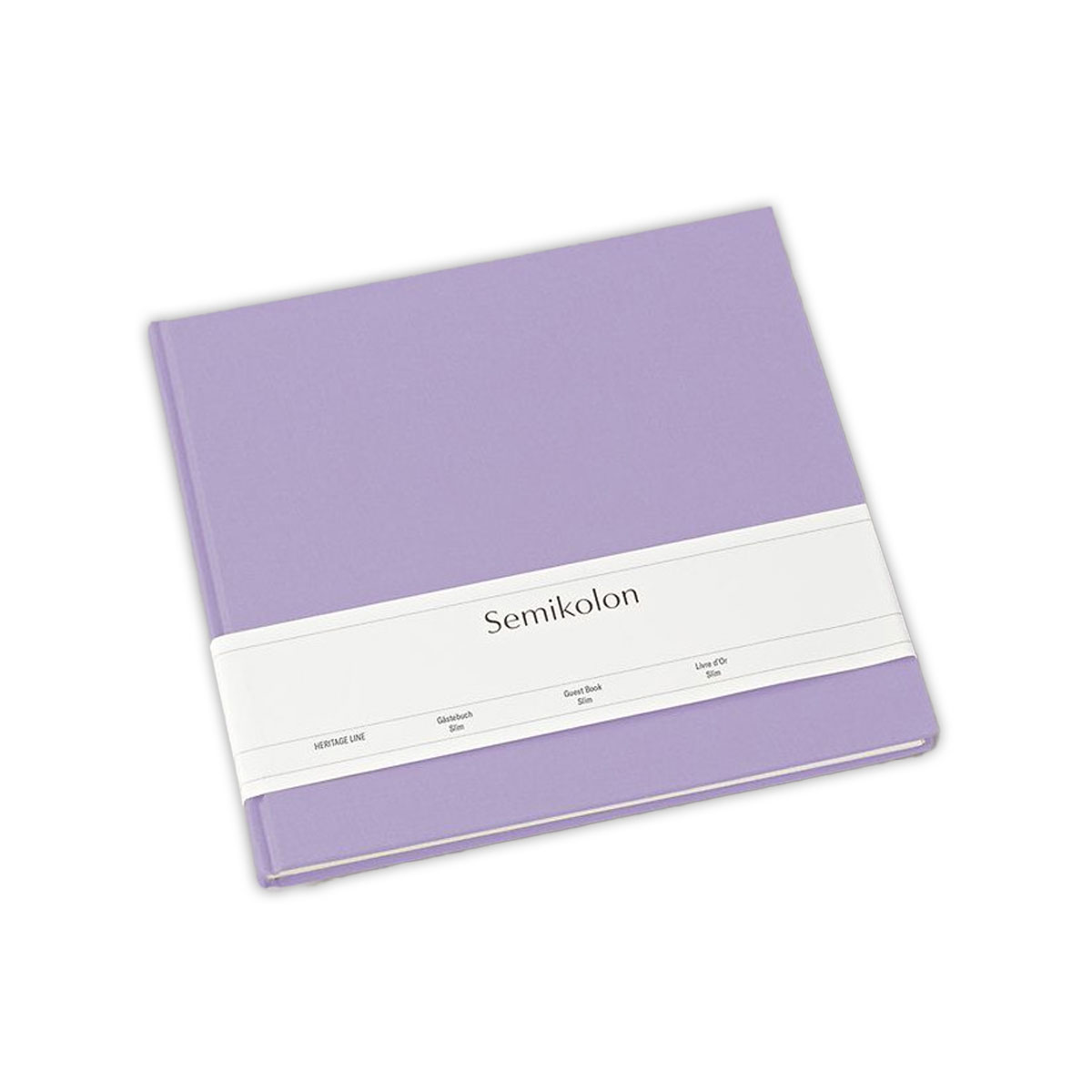 Viesu-gramata-Lilac,-Slim-Guest-Book,-Semikolon