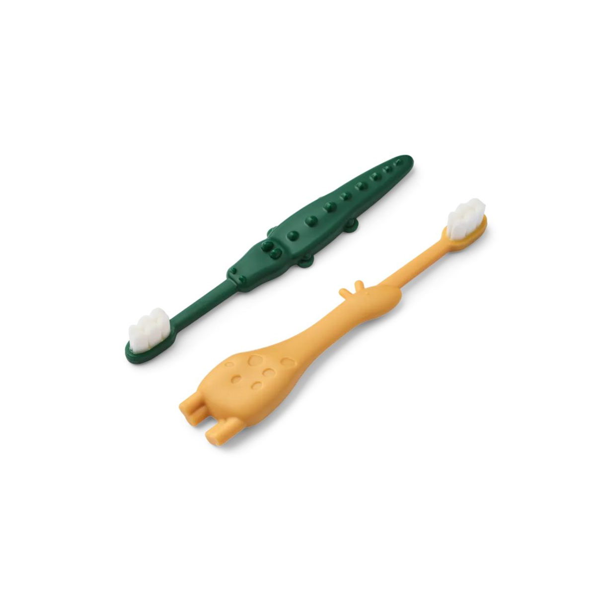 ZobubirstesFabio-All-Together-Toddler-Toothbrush,-Yellow-mellow--Garden-green-,-2-gab.,Liewood