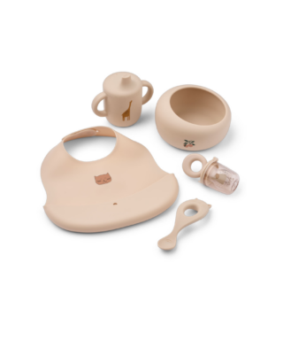 Trauku komplekts Mileah Baby Mealtime Set, Apple blossom, Liewood
