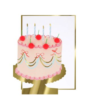 Kartīte Cherry Cake Birthday Card, Meri Meri