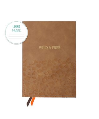 Piezīmju grāmata Wild and Free, Brown, Leatherette