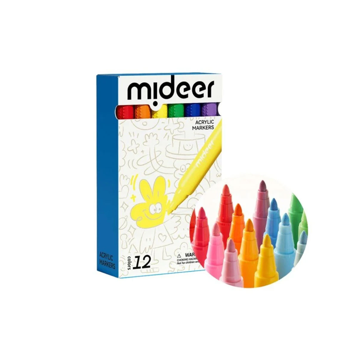 Akrila-markieri-Ultra-soft,-Round-Nib,-12-gab.,-Mideer