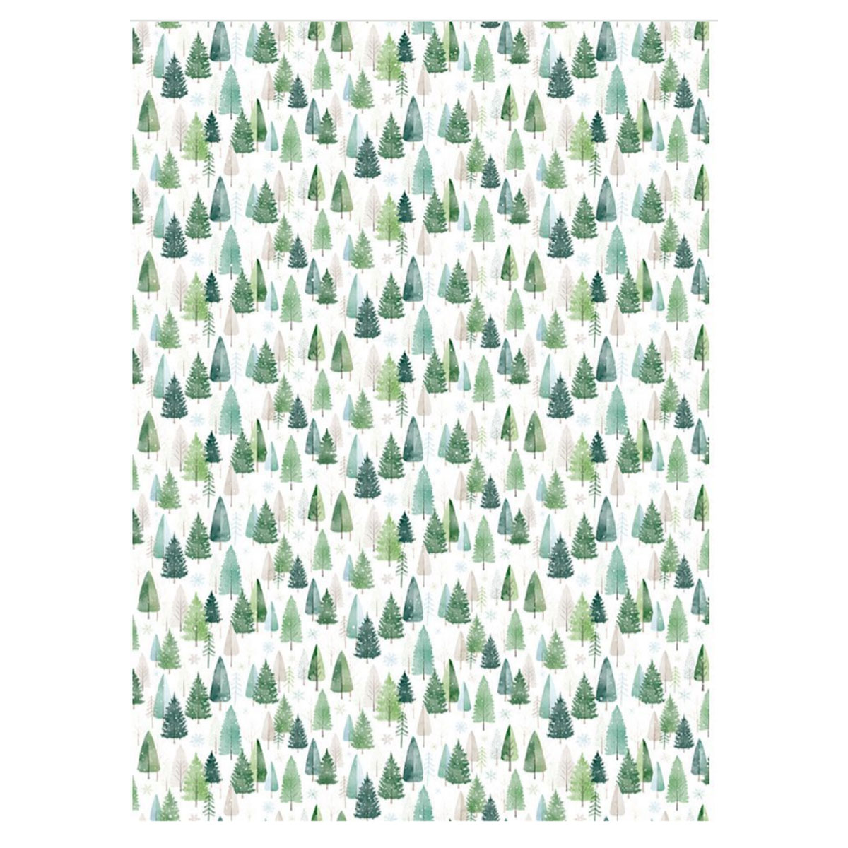 Davanu-iesainojamais-papirs-Christmas-trees,-liela,-loksne