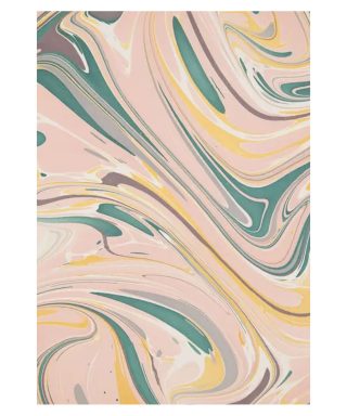 Dāvanu iesaiņojamais papīrs Rose Quartz, Hand Marbled