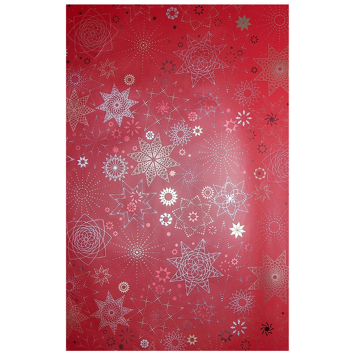 Davanu-iesainojamais-papirs-Silver-Snowflakes,-red,-loksne