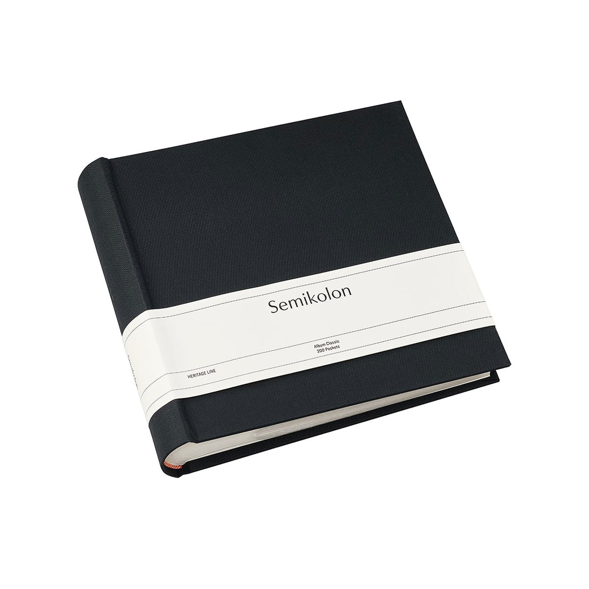 Fotoalbums-Classic-Small,-Black,-ar-200-kabatinam,-Semikolon