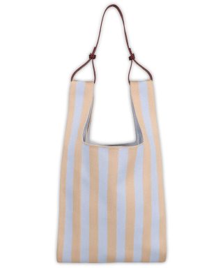 Iepirkumu soma Market, marzipan + sky, Knitted Stripes, The Sticky Sis Club