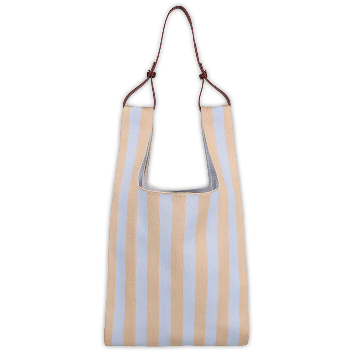 Iepirkumu-soma-Market,-marzipan-+-sky,-Knitted-Stripes,-The-Sticky-Sis-Club