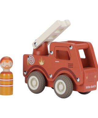 Koka rotaļlieta - auto Fire Truck, Little Dutch