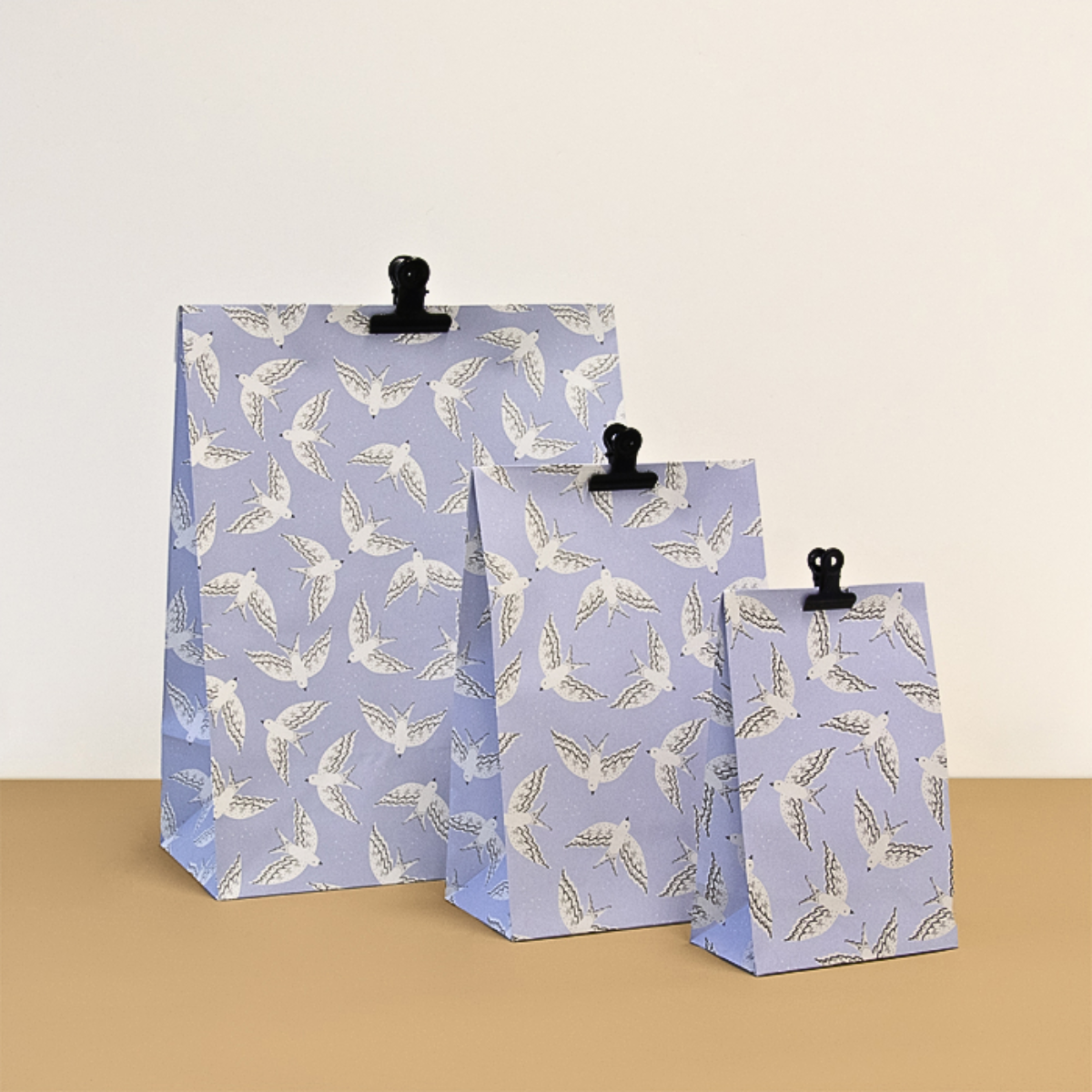 Papīra tūta Birds Misty Blue, 12 cm x 7 cm x 19 cm-2-Manilla