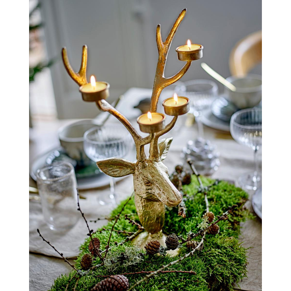 2_Svecturis-Deer-Kanei-Votive,-Gold,-Metal,-Bloomingville