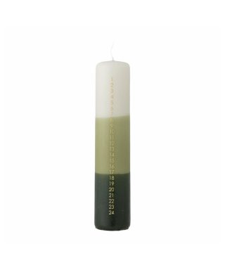 Adventa svece Dip Dye Candle, Green, Bloomingville