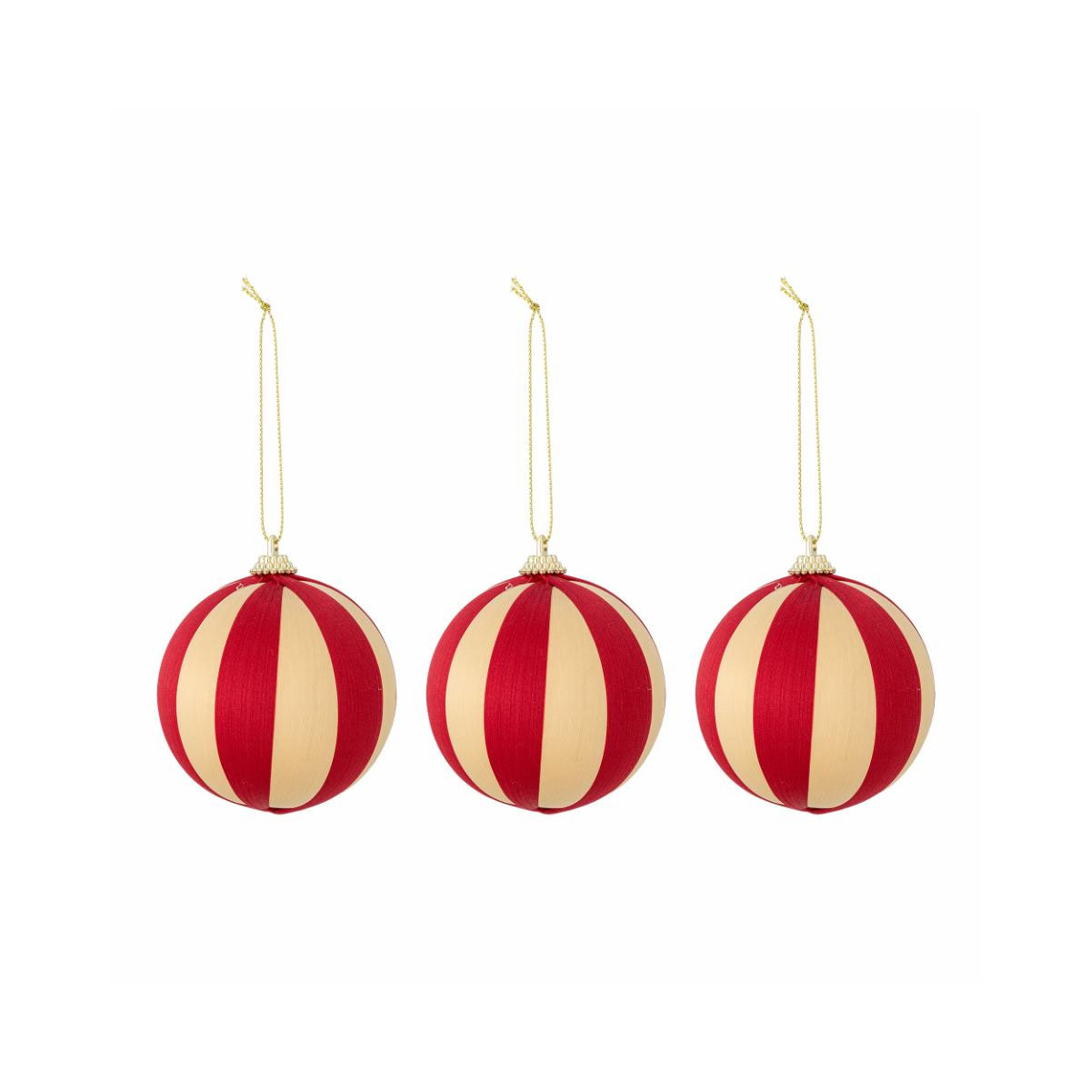 Dekoru-komplekts-Wynn-Ornament,-Red,-3-gab.,-Bloomingville