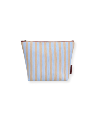 Kosmētikas maks Knitted Stripes, marzipan + sky, The Sticky Sis Club