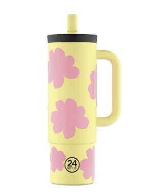 Krūze ar salmiņu Straw cup, 800 ml, Daydreaming Yellow, 24 Bottles