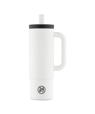 Krūze ar salmiņu Straw cup, 800 ml, Ice White, 24 Bottles