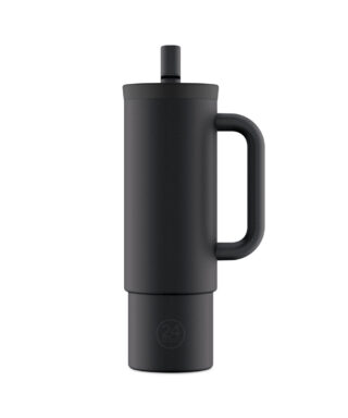 Krūze ar salmiņu Straw cup, 800 ml, Tuxedo Black, 24 Bottles