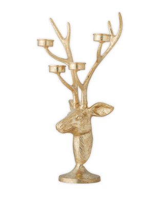 Svečturis Deer Kanei Votive, Gold, Metal, Bloomingville