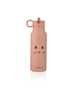 Ūdens pudele Falk, Cat dark rose, 350 ml, Liewood