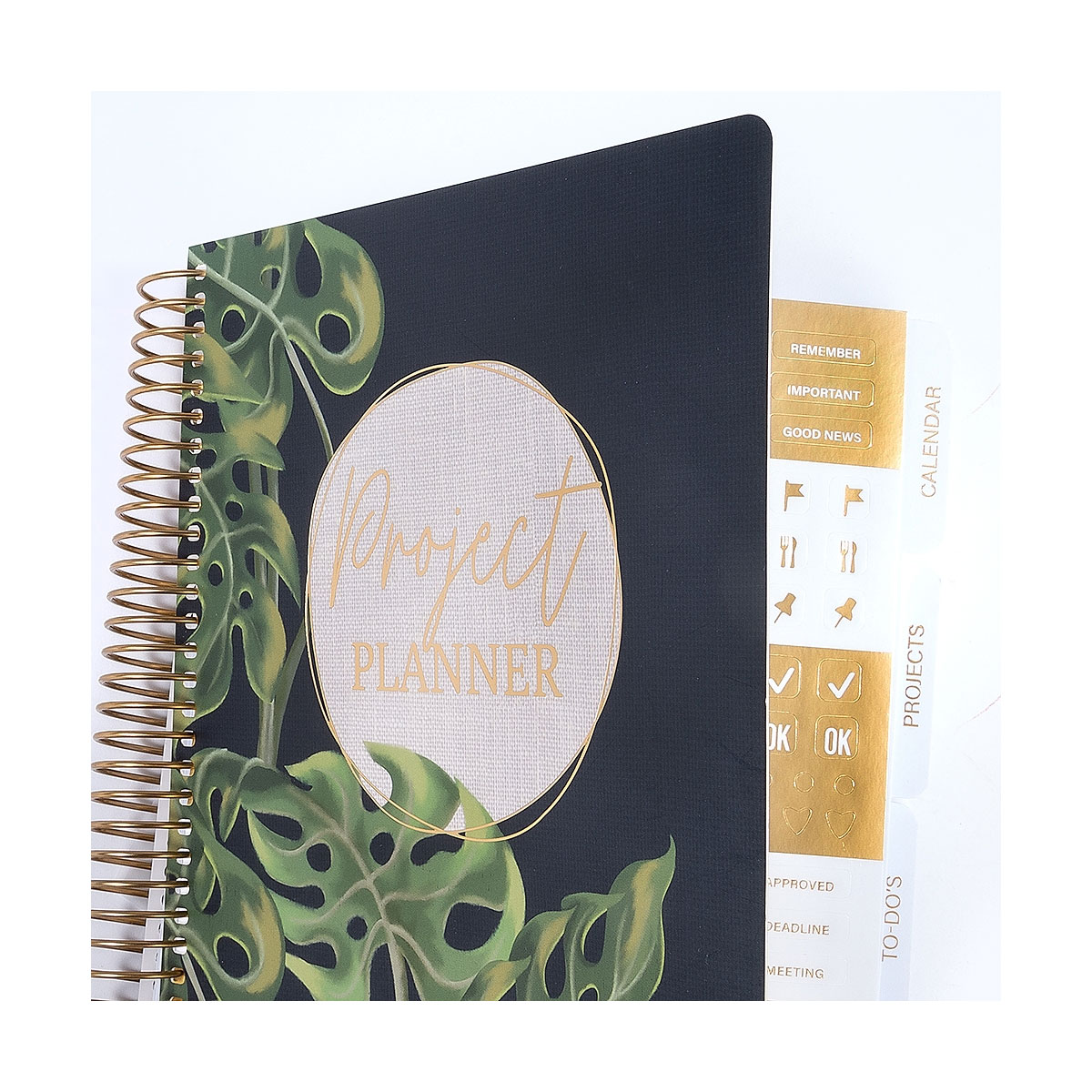 2_Piezimju-gramata-Project-Planner,-Jungle-Black,-A5