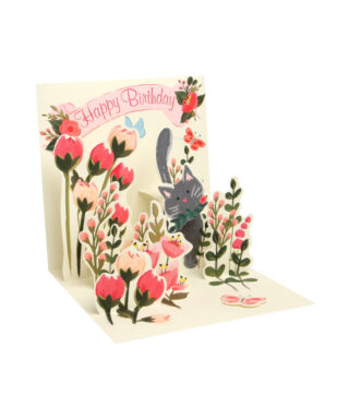 Kartīte Botanical Cat, Happy Birthday, Up With Paper