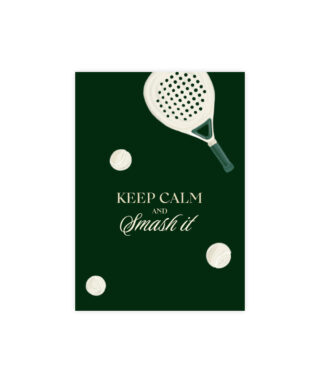 Kartīte Keep calm and Smash it, Padel Stories, Manilla