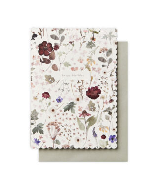 Kartīte Pressed Floral Happy Birthday, Katie Leamon