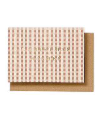 Kartīte Rose Gingham Christmas Wishes, Katie Leamon