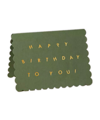 Kartīte Scallop Happy Birthday To You, Green, Katie Leamon