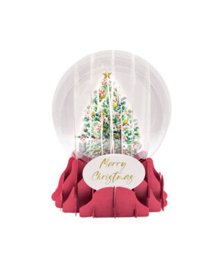 Kartīte Snowglobe, Christmas tree, Up With Paper