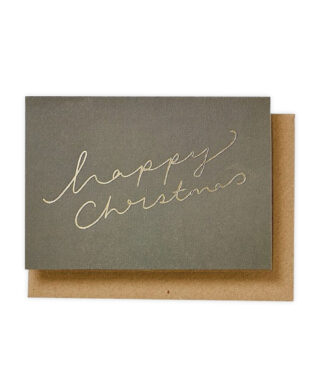 Kartīte Warm Green, Happy Christmas, Katie Leamon