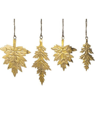 Metāla dekors Leave, gold, 1 gab.