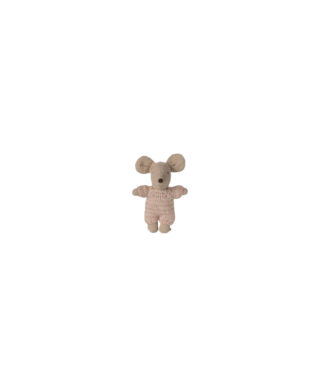 Mīkstā rotaļlieta Baby mouse in carry cot, Micro, Rose, Maileg