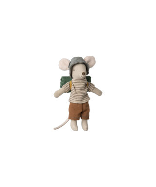 Mīkstā rotaļlieta Lielais peļu brālis, Hiker mouse, Thin Stripes, Maileg