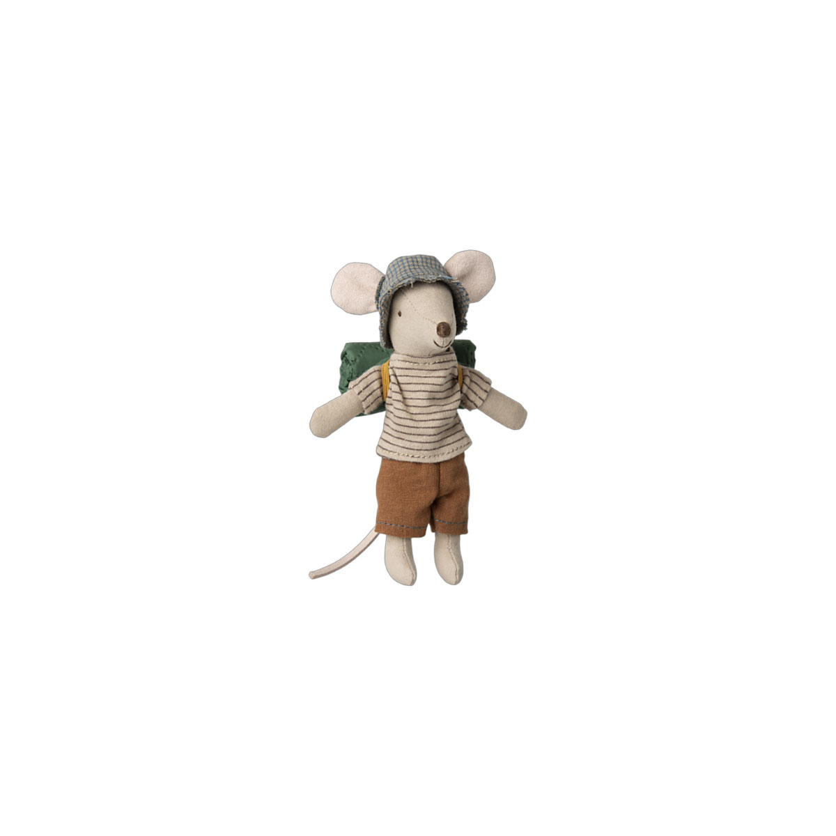 Miksta-rotallieta-Lielais-pelu-bralis,-Hiker-mouse,-Thin-Stripes,-Maileg