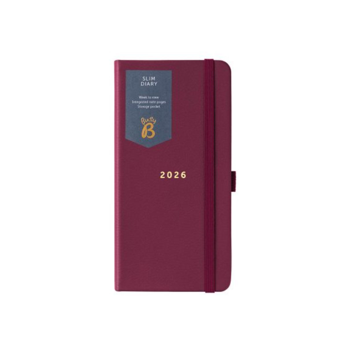 Planotajs-2026-Slim-Diary,-Weekly-Pocket-Planner,-Burgundy