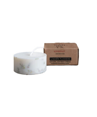 Sojas vaska svece Liepziedi, ar aromātu, 220 ml, Munio