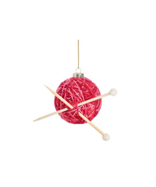 Stikla dekors Knitting Ball, 15 cm