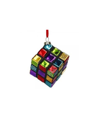 Stikla dekors Magic cube, 8.5 cm