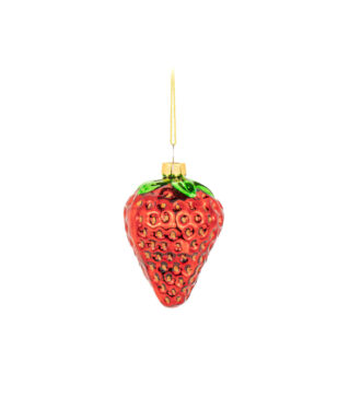 Stikla dekors Strawberry, 8.5 cm
